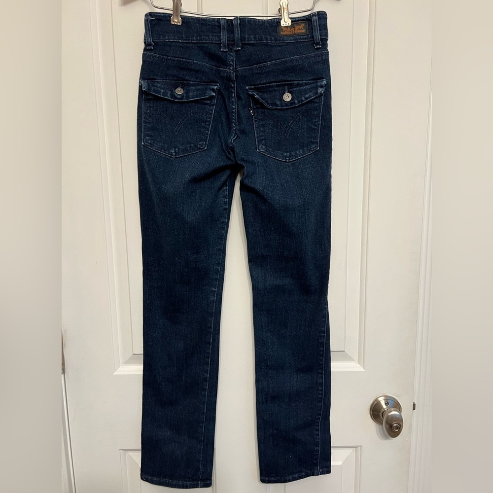 LEVI’S MID RISE SKINNY BLUE JEANS SZ 2M W/FIVE POCKETS FLATTERING COMFY STRETCH